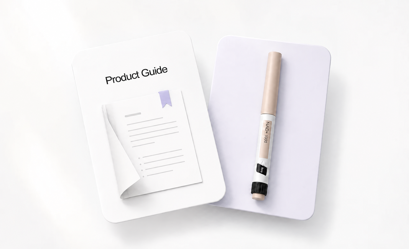Illustration of product notes beside an NAD+ pen
